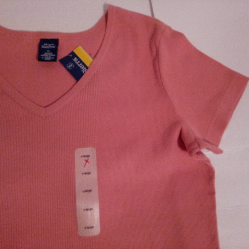 High Sierra coral knit top sz XL NWT
